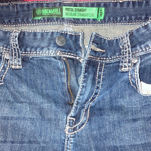 Mens 34x32 Rock&Roll Pistol Straight Regular Straight Leg Jeans - Picture 4 of 5